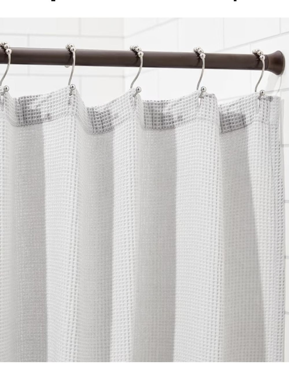 Amazon Basics Tension bar for shower curtain, adjustable length, 42-73 inches
